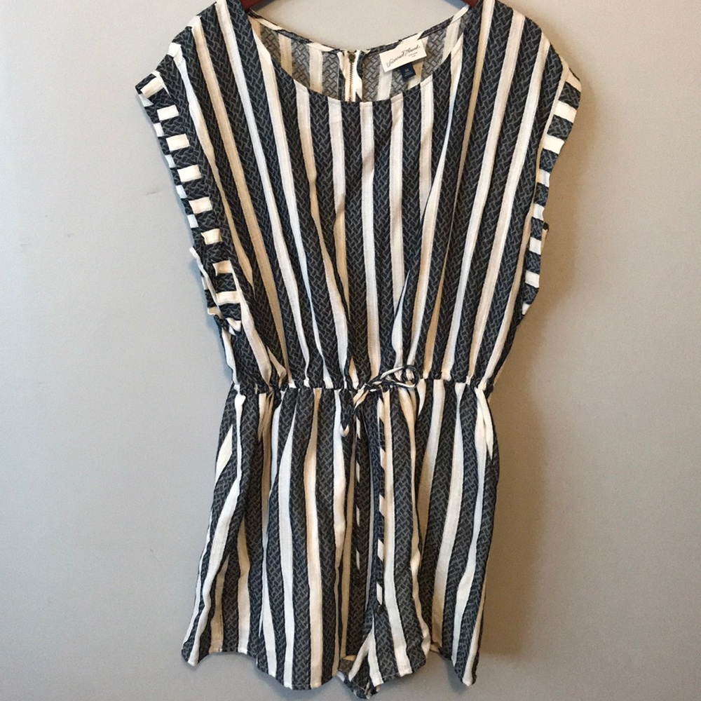 Plus Size Striped Romper
